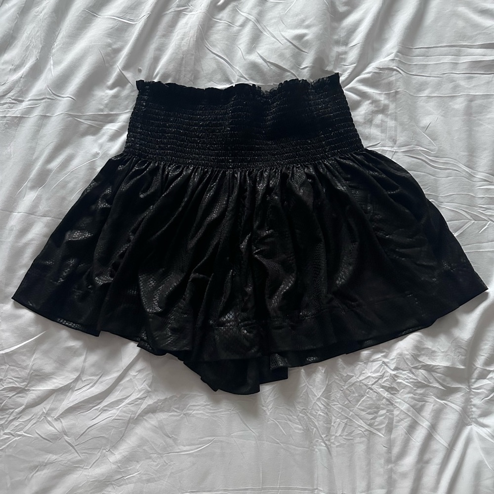 QUEEN OF SPARKLES Black High Waist Shorts
